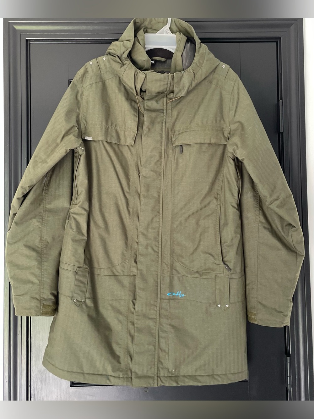 Oakley Performance Olive Green Ski Jacket with Hood
